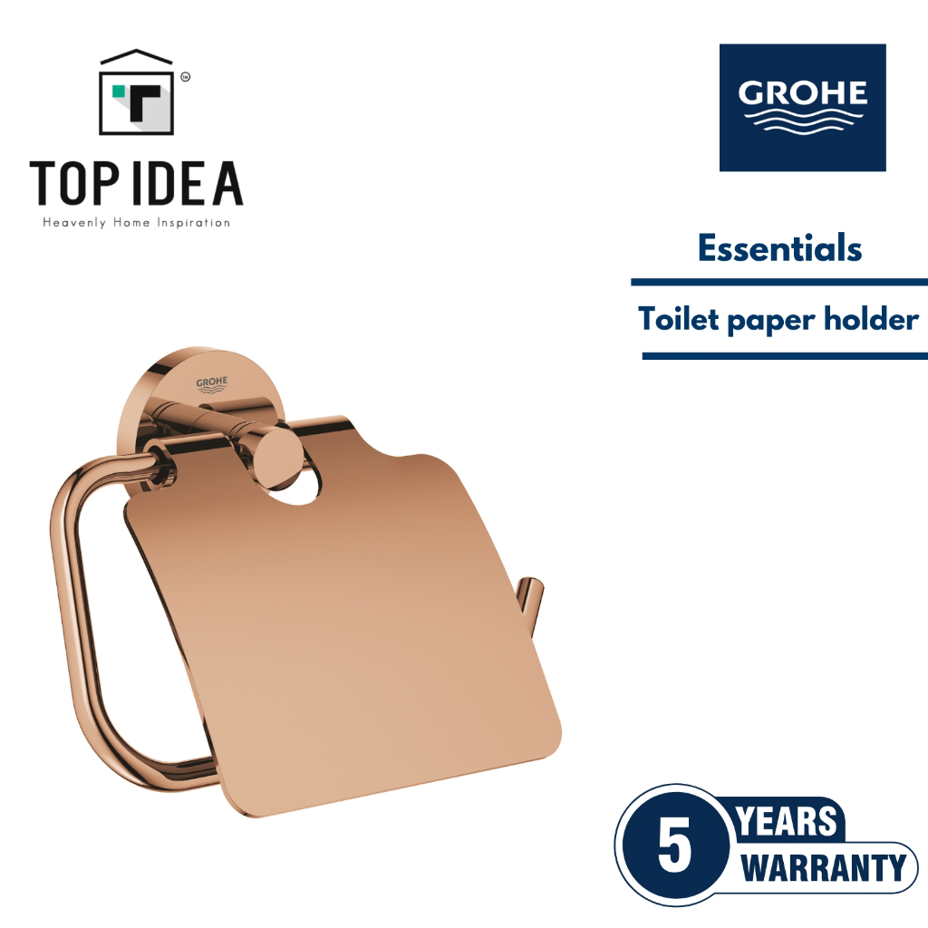 GROHE Essentials Toilet Paper Holder | Bronze | 40367DA1 | Shopee Malaysia