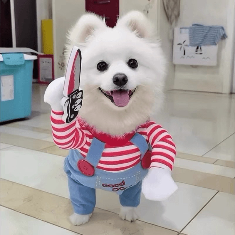 Funny Dog Clothes Cat Chucky Costume Halloween Party Costume Pet