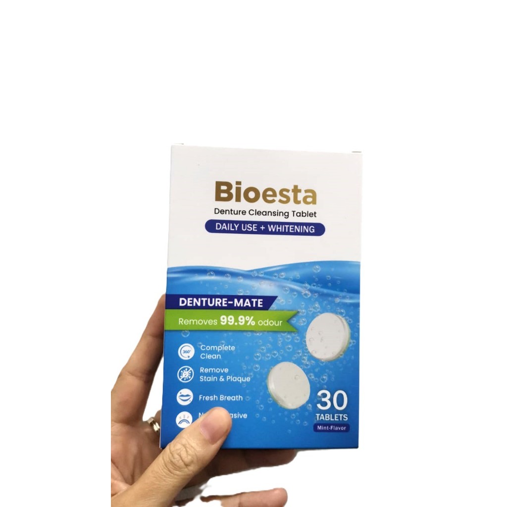 BIOESTA DAILY USE+ WHITENING DENTURE CLEANING TABLETS 30S/BOX REMOVE 99 ...
