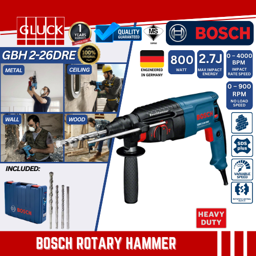 GBH2-26 DRE BOSCH MACHINE Rotary Hammer GBH2-26DRE GBH 2 26 MESIN HACK ...