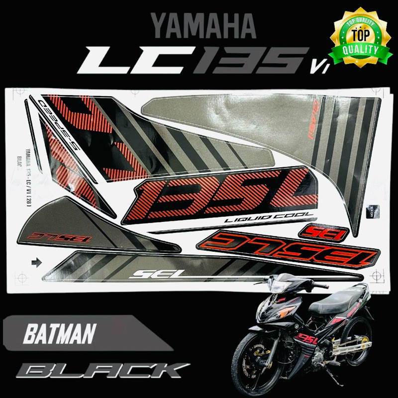 YAMAHA LC135 V1 BODY STICKER BATMAN CUSTOM STRIPE | Shopee Malaysia