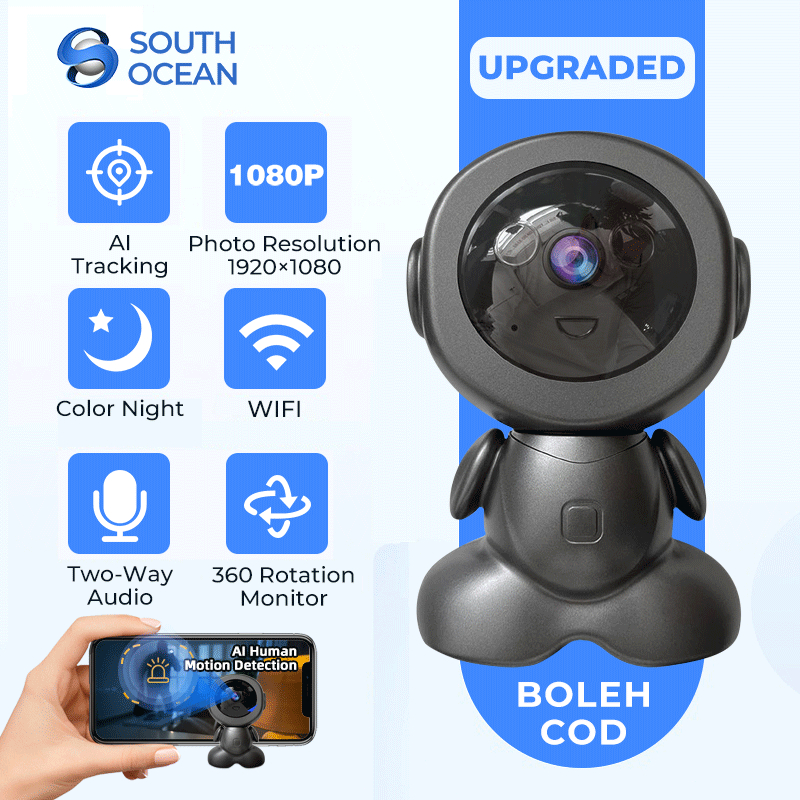 Southocean Smart Robot Wifi CCTV Rotate PTZ 10XZoom Night Vision 2 In 1 ...