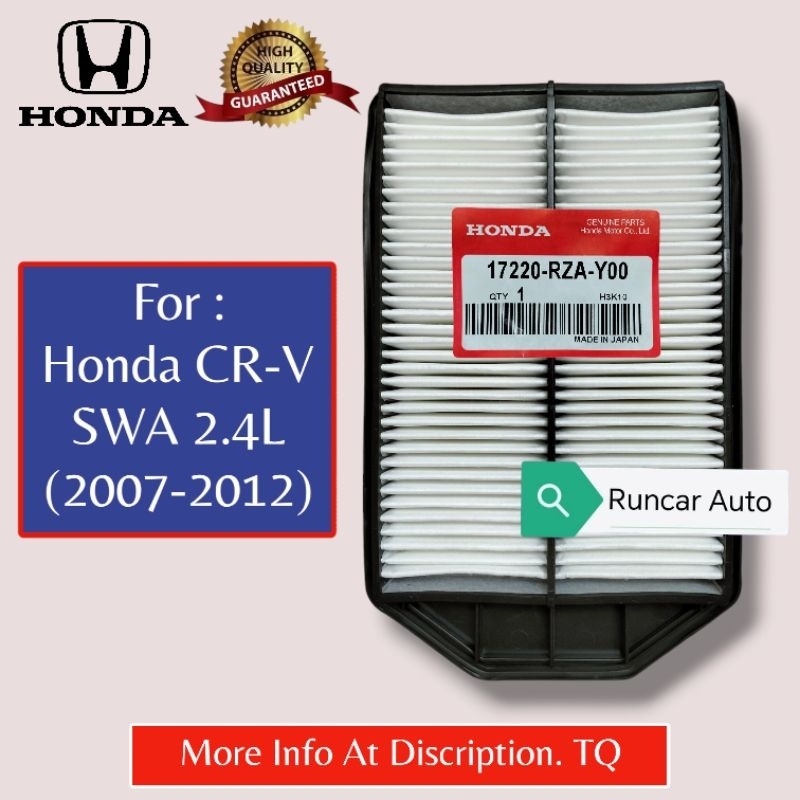 [ HONDA ] High Quality Engine Air Filter • CRV SWA 2.4L ( 2007 2012