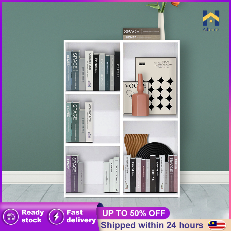 Storage Cabinet 7Tier Wooden White Drawers Book Rack Utility Shelf ...