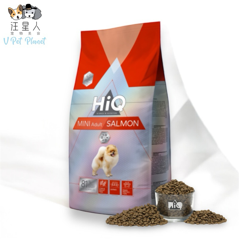 HiQ mini adult small breed dog pet food （Salmon） 1.8kg &7kg | Shopee ...