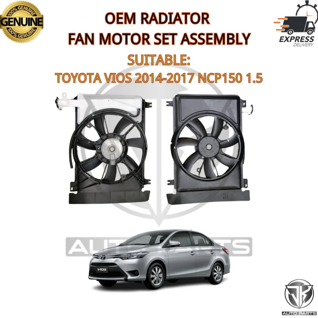 #OEM#RADIATOR FAN MOTOR SET ASSEMBLY WITH SPARE TANK (ND TYPE) TOYOTA ...