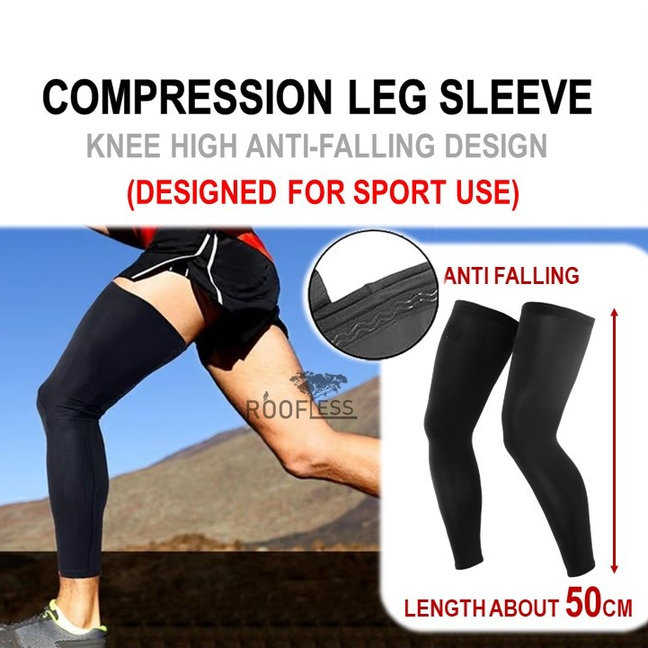 ROOFLESS Compression Socks Running Compression Tights Leg Sleeve Knee ...