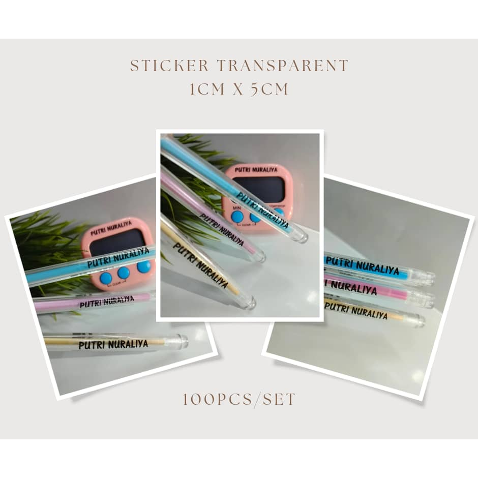 Sticker Label Nama Anak School Name Transparent / Mirrorcote | Shopee ...