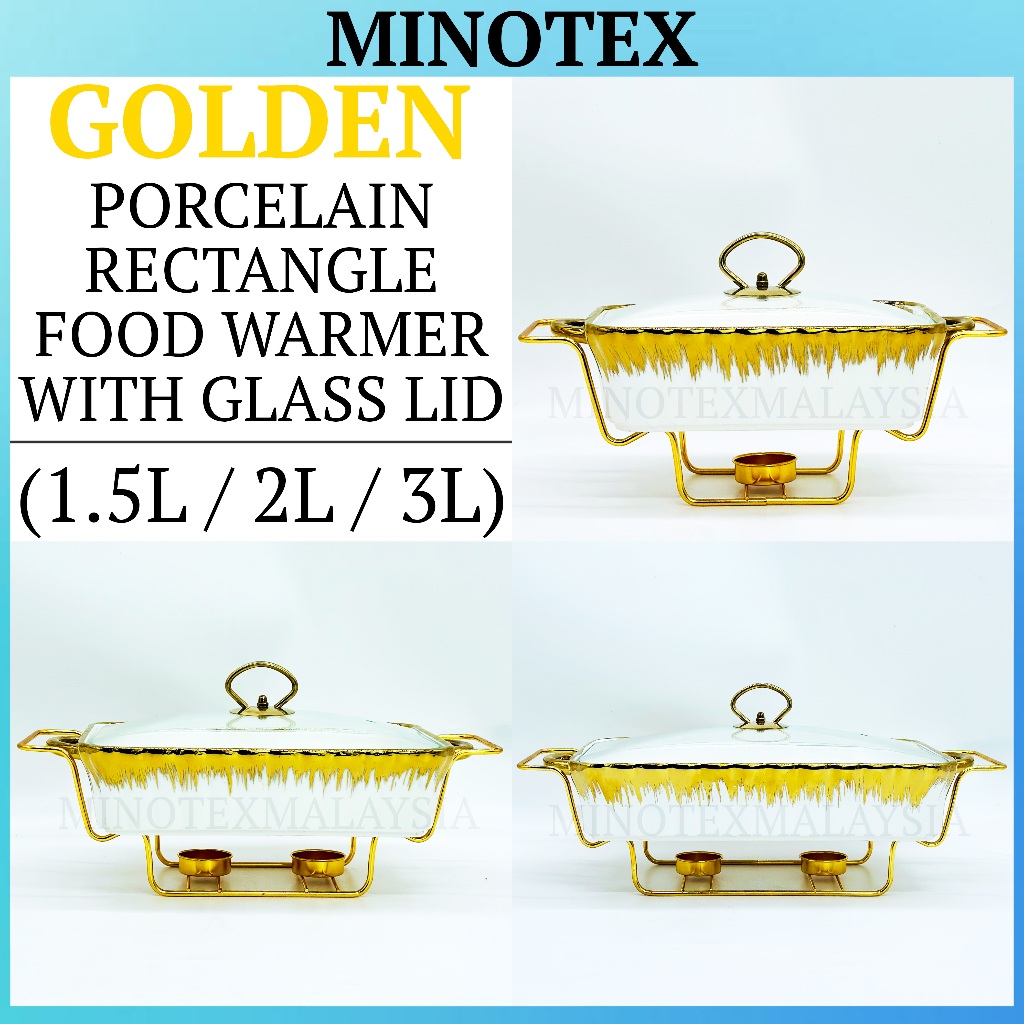 Triple Glass Chafing Dish Silver 1.3L YS19022-219 – Sleek and Practical Food Warmer main image 1