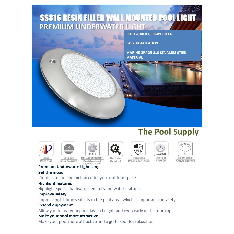 Spot Mural LED ONE Light - 7W, IP65, Acier Inox 316, 195x63x67 Mm