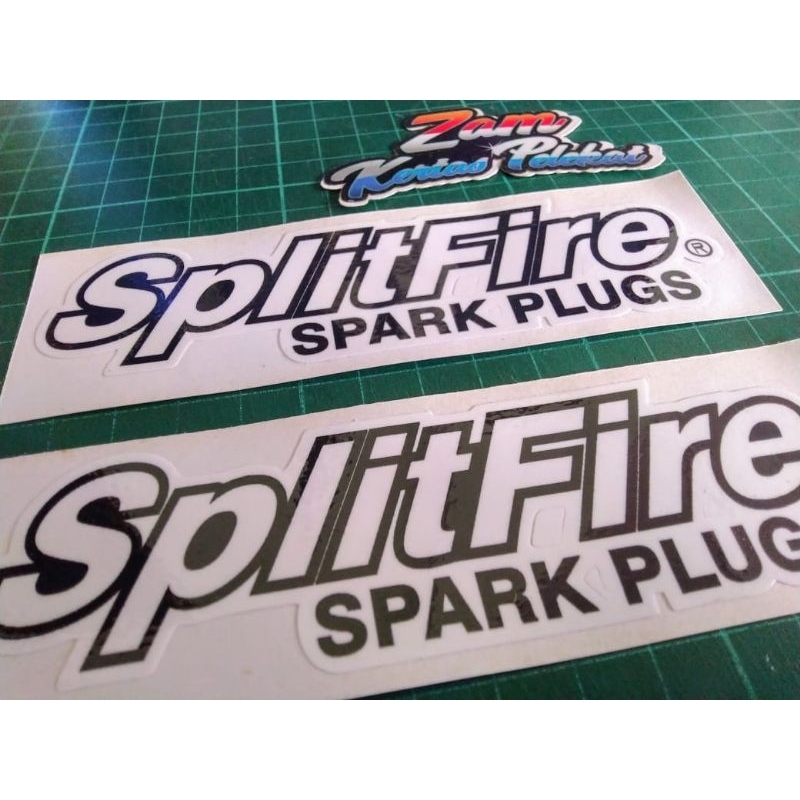 STICKERS SPLIT FIRE SPARK PLUGS STICKER PRINT STICKER MOTOR KERETA ...