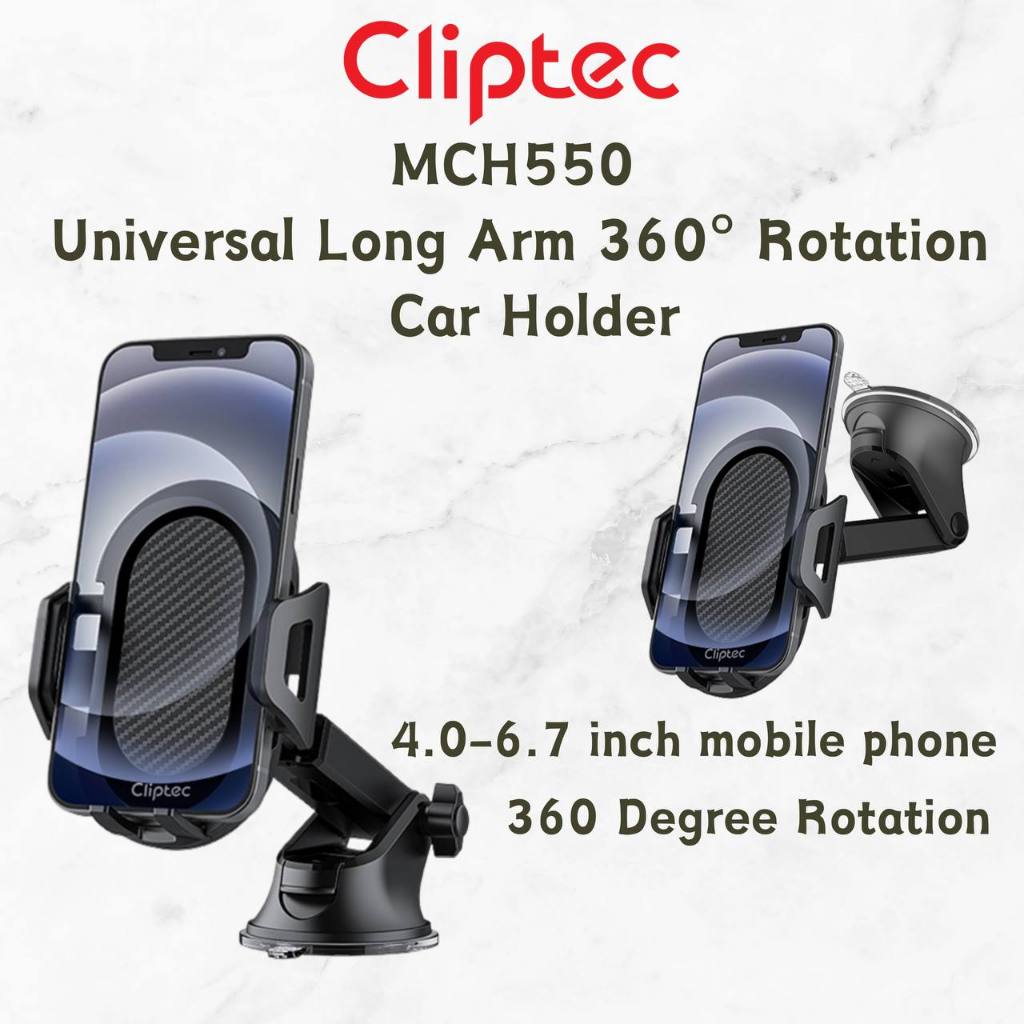 CLiPtec MCH550 Universal Long Arm 360° Rotation Car Holder for ...
