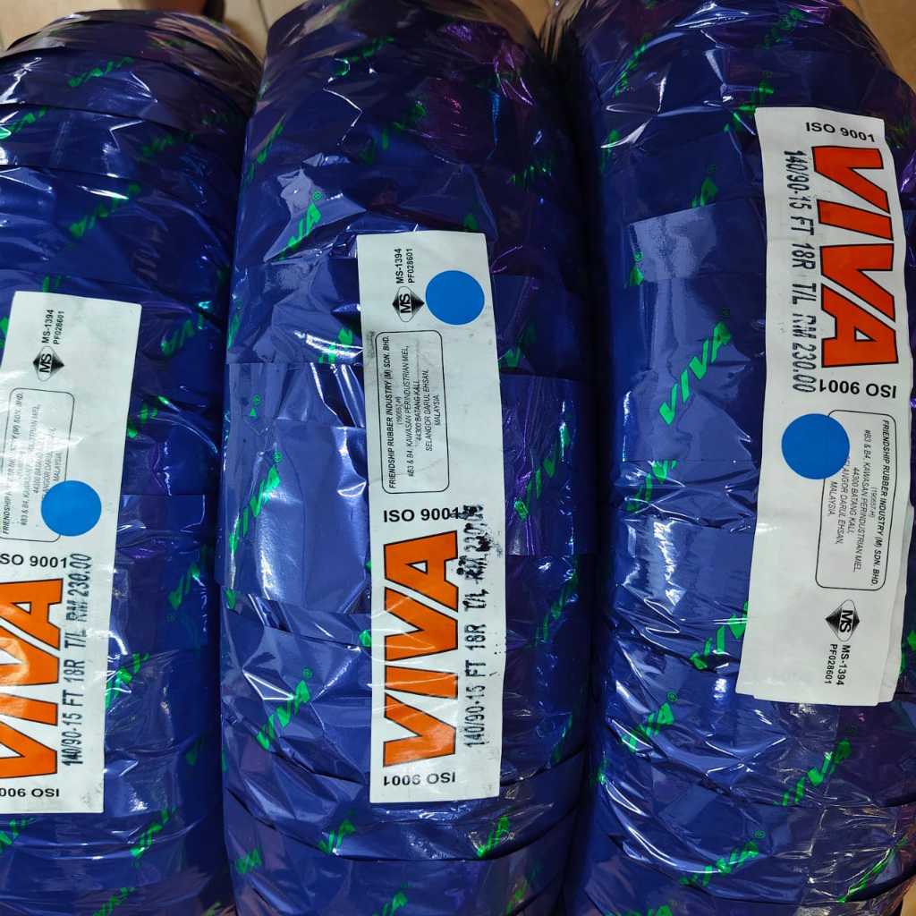 [100% ORIGINAL] VIVA FT18 120/80-16 & FT18R 140/90-15 TUBELESS TYRE ...