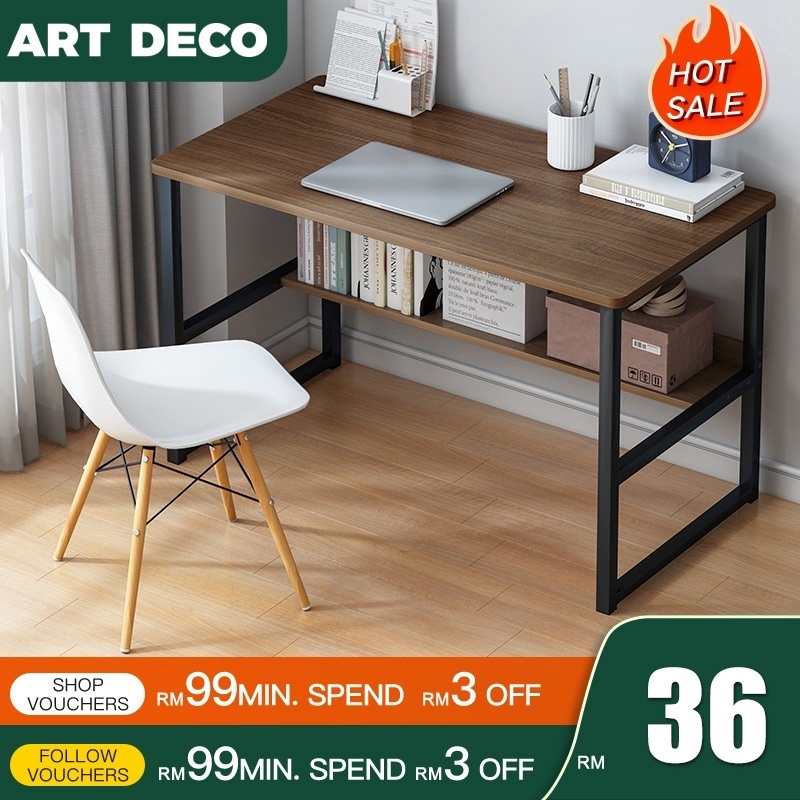 Meja Belajar Small Study Table Modern Writing Table Study Desk Computer ...