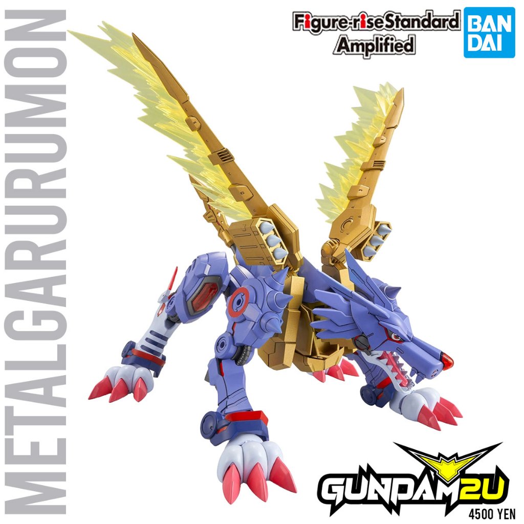 Bandai Spirits Figure-Rise Model Kit Metal Garurumon Amplified | Modellino Digimon - 4