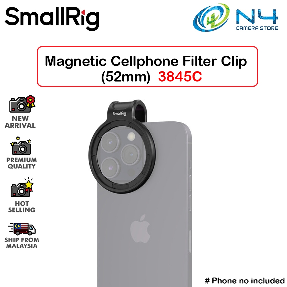 SmallRig 52mm Universal Magnetic Filter Adapter Ring, Quick Release ...