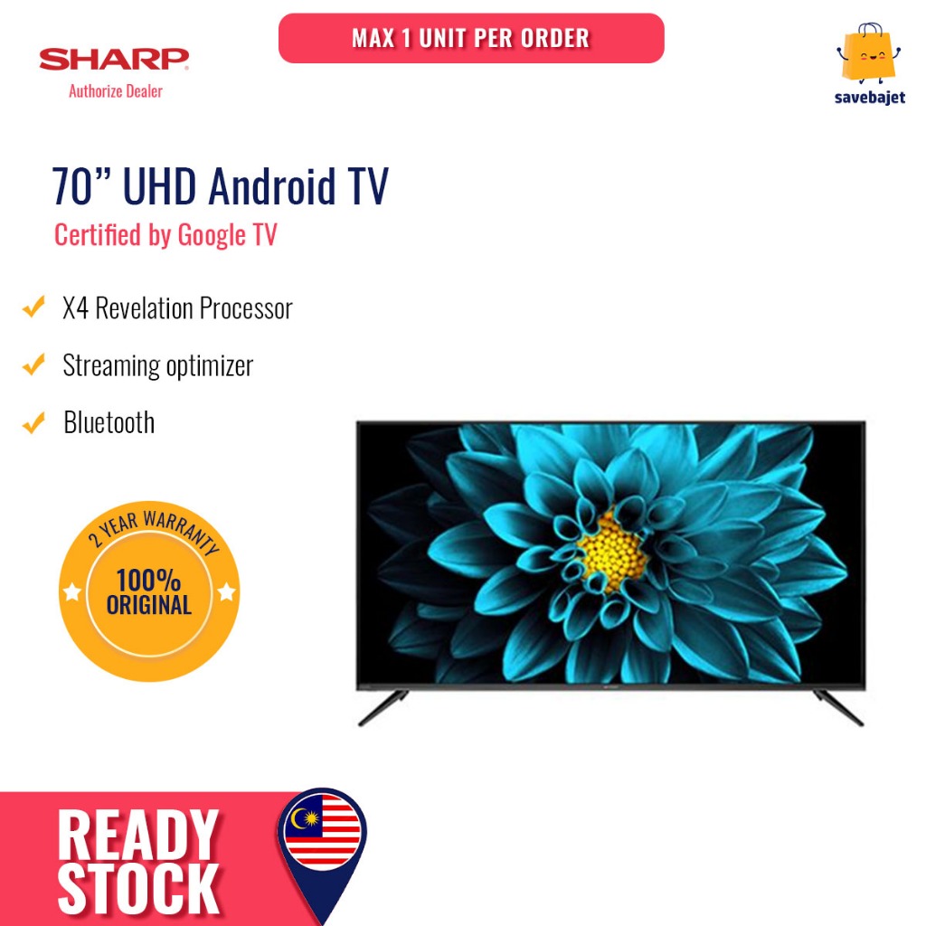 SHARP Televisyen - 4K UHD Android TV (70