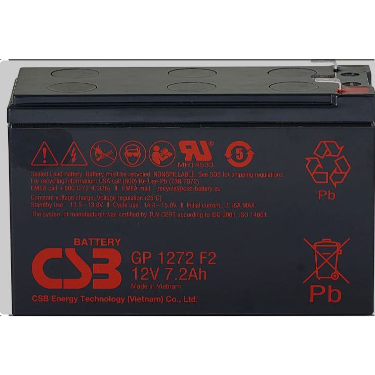 CSB 12V 7.2AH (GP1272) Rechargeable Lead Acid Battery VRLA for UPS ...