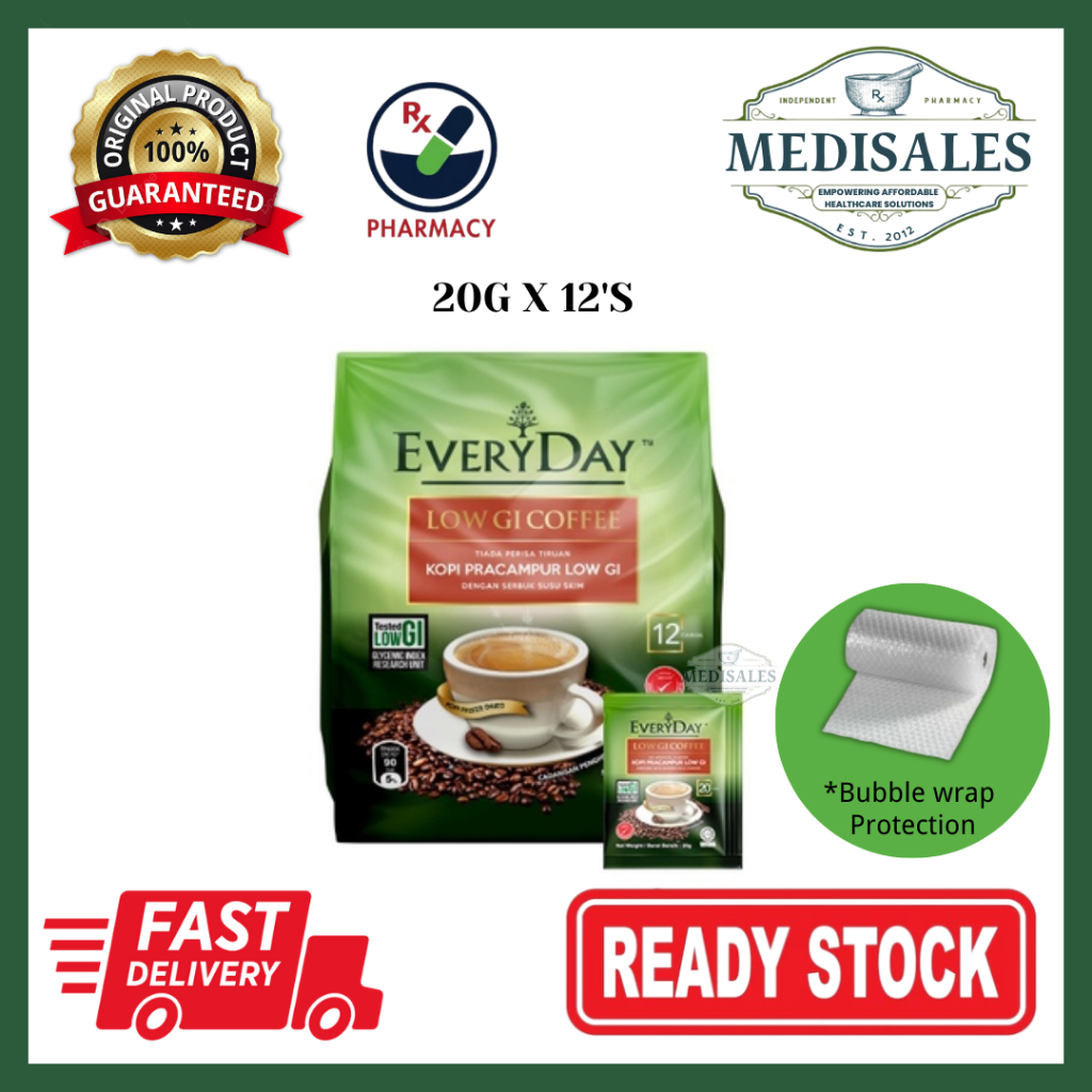 EVERYDAY LOW GI COFFEE 20G X 12'S (EXP 07/2025) | Shopee Malaysia