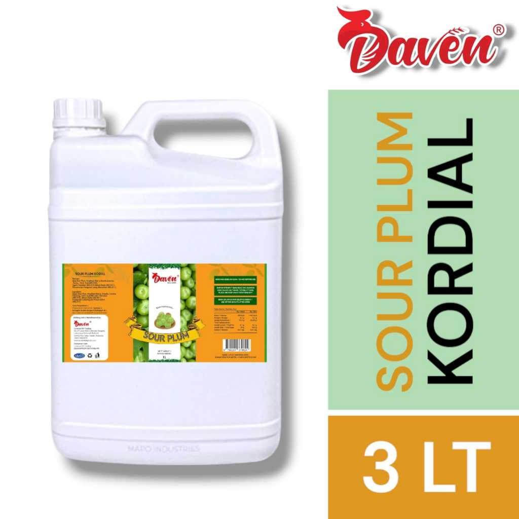 DAVEN SYRUP- SOUR PLUM SYRUP 3 LT / 5 LT-CATERING BUFFET USE | Shopee ...