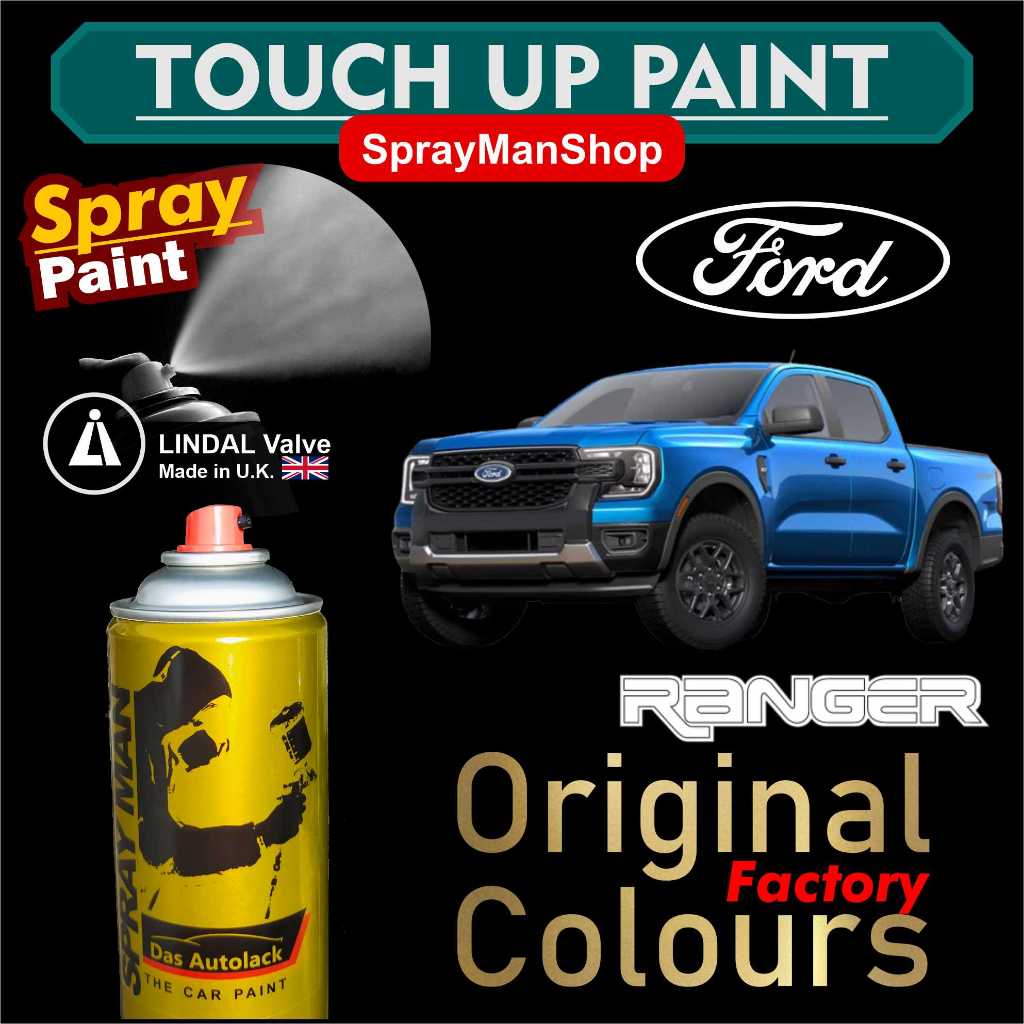 Ford Ranger Colours Touch Up Paint (UK) Lindal Aerosol Valve 400ml ...