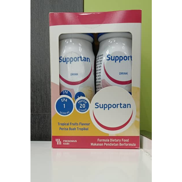 SUPPORTAN TROPICAL FRUITS FLAVOR (200ML x4) EXPIRY 06/2025 | Shopee ...
