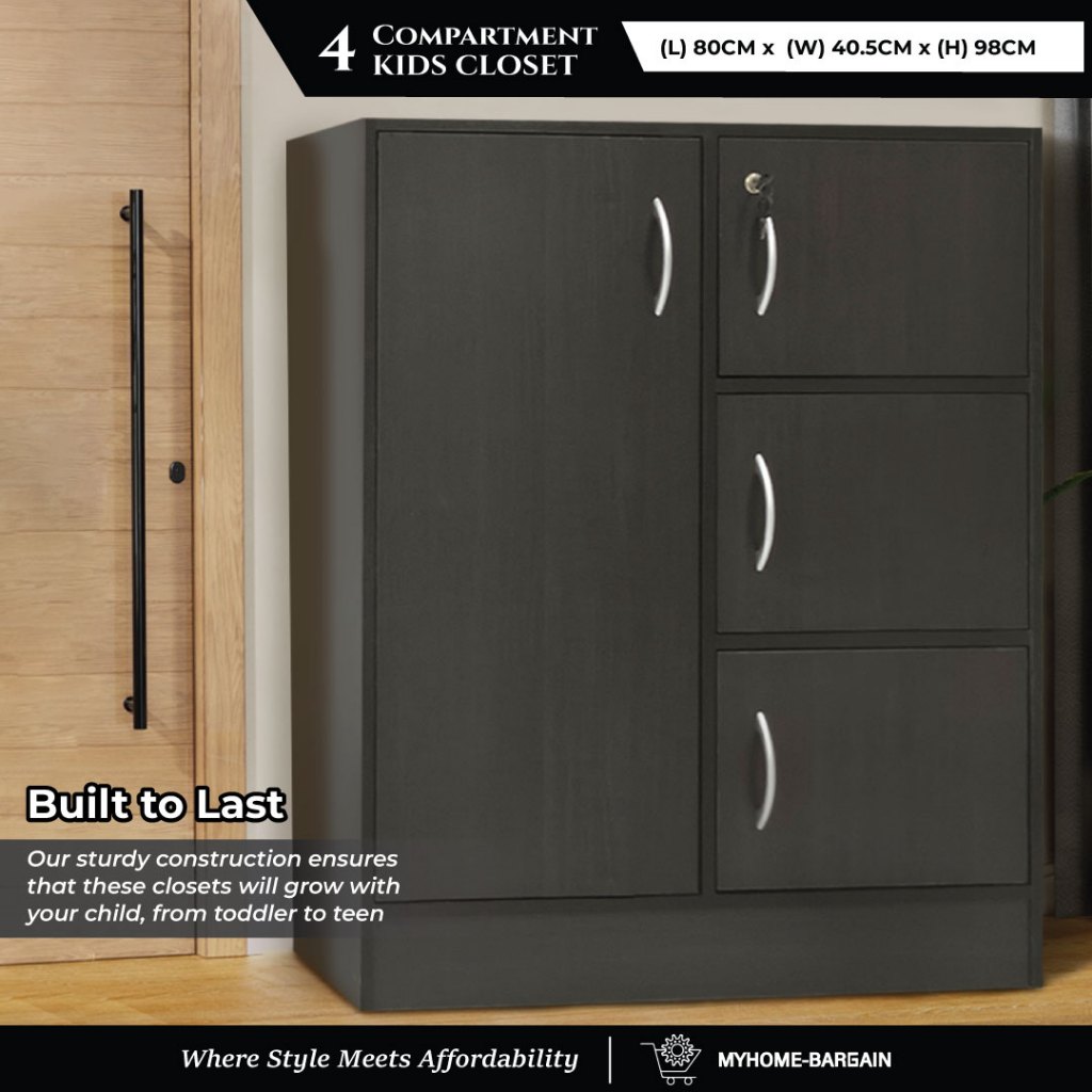 MYHOME | WOODEN KID WARDROBE | MULTIPURPOSE CABINET / CLOSET | JUNIOR ...