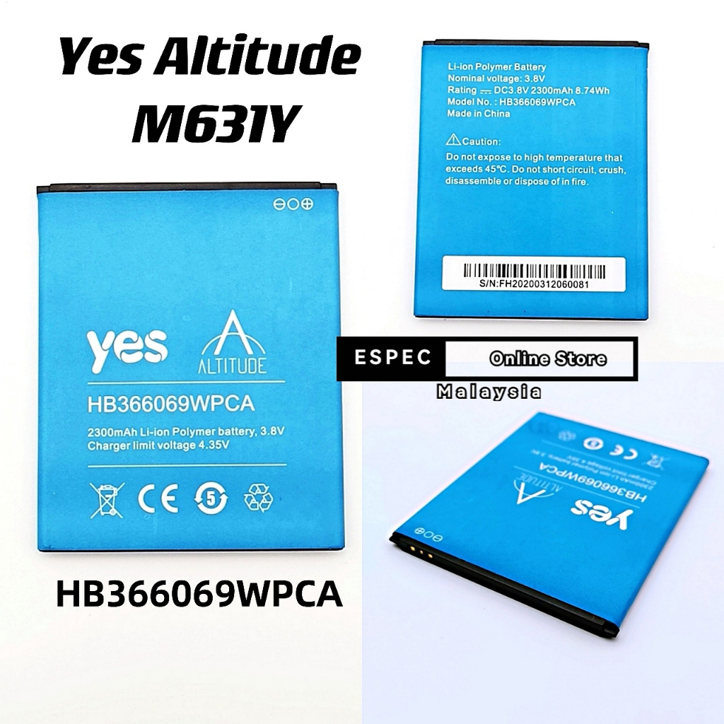 Espec Phone Battery for Yes Altitude M631Y Yes Phone High Quality ...