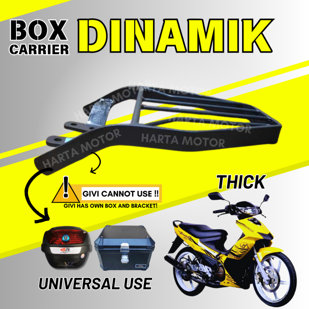 MODENAS DINAMIK 120 REAR BOX MONORACK BOX CARRIER BRACKET KAKI TABAK ...