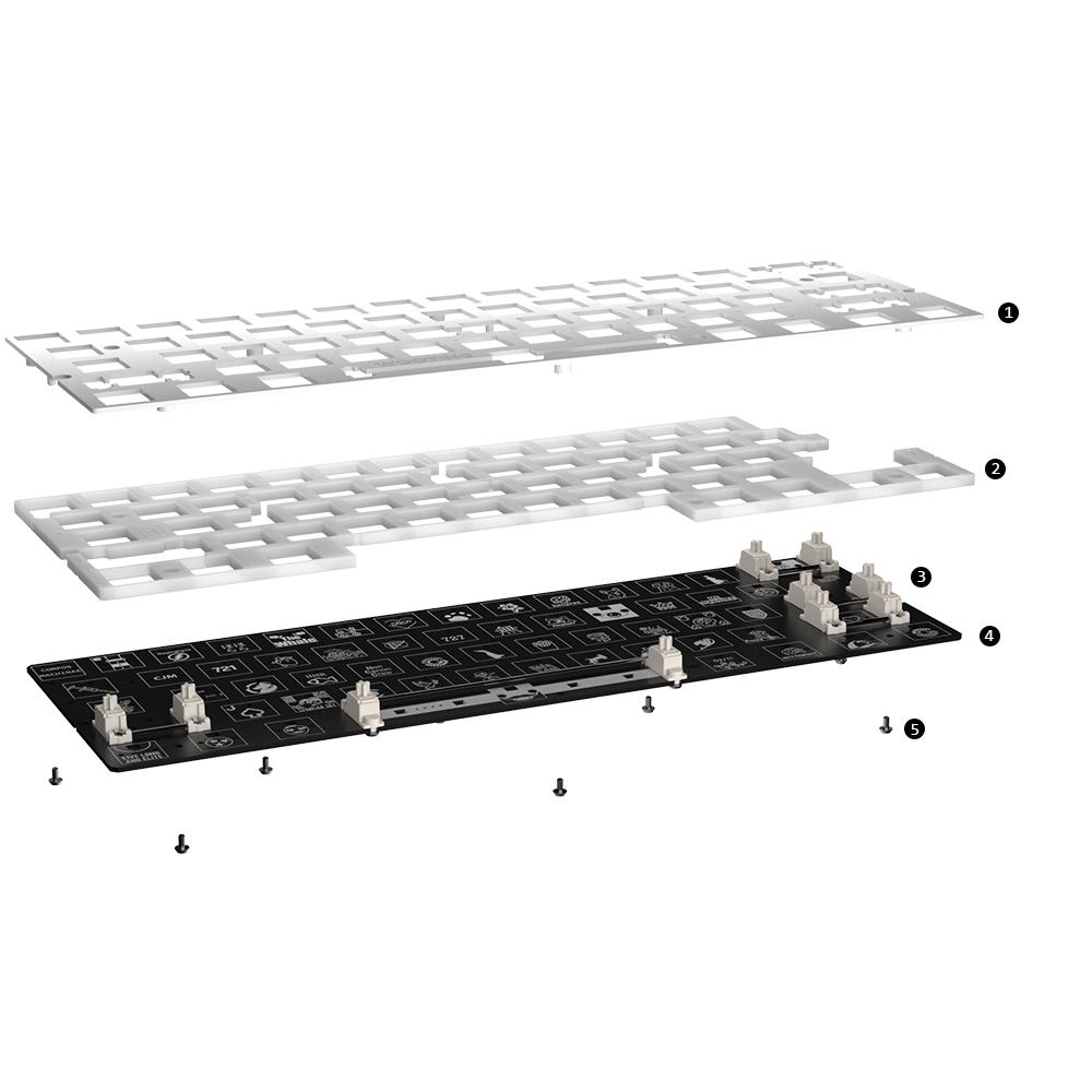 Wooting 60HE+ Module Analog Keyboard PCB | Rapid Trigger | Hall Effect ...
