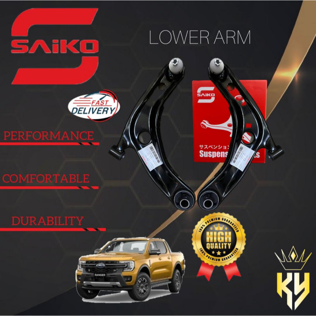 SAIKO FRONT LOWER ARM FORD RANGER 2.5 (UH75-34-300) (UH75-34-350 ...