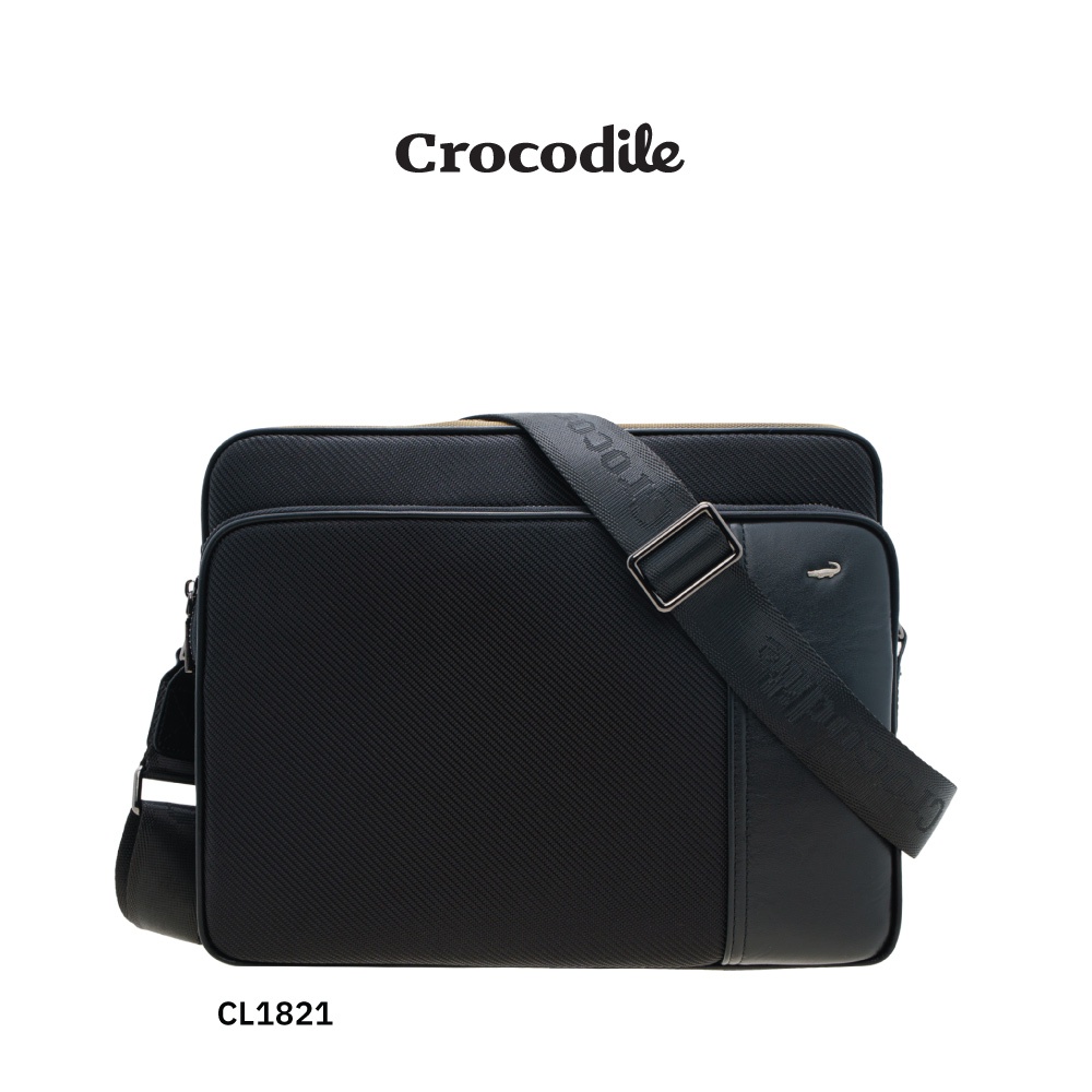 CROCODILE Men s Messenger Bag Genuine Leather Canvas CL1821 CL1827