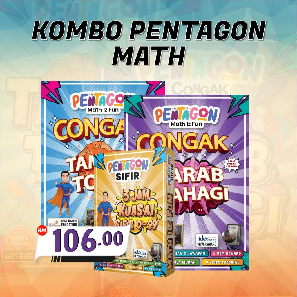 Pentagon Math Level 1 - Sifir Tambah Tolak Darab Bahagi Buku Matematik ...