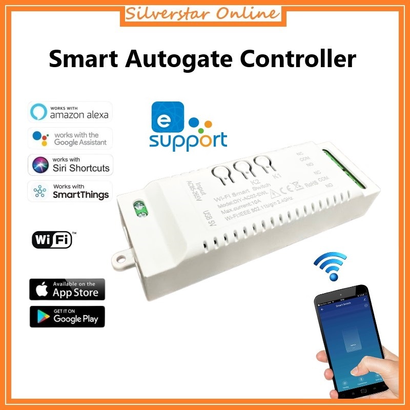 2-Channel Autogate WiFi Controller Ewelink App Supports Alexa / Google ...