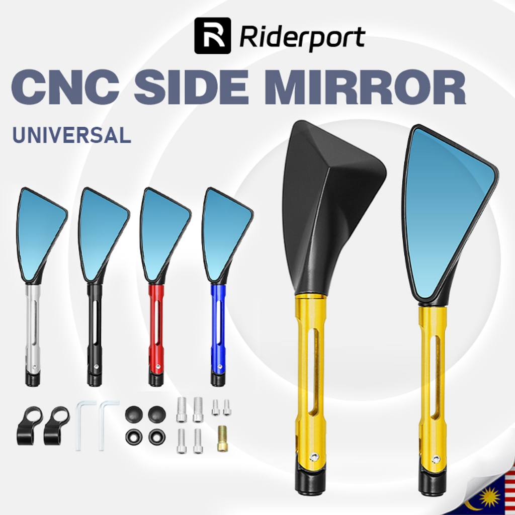 Motorcycle Mirror Cermin Sisi Alloy CNC Side Mirror Rear View Mirror ...