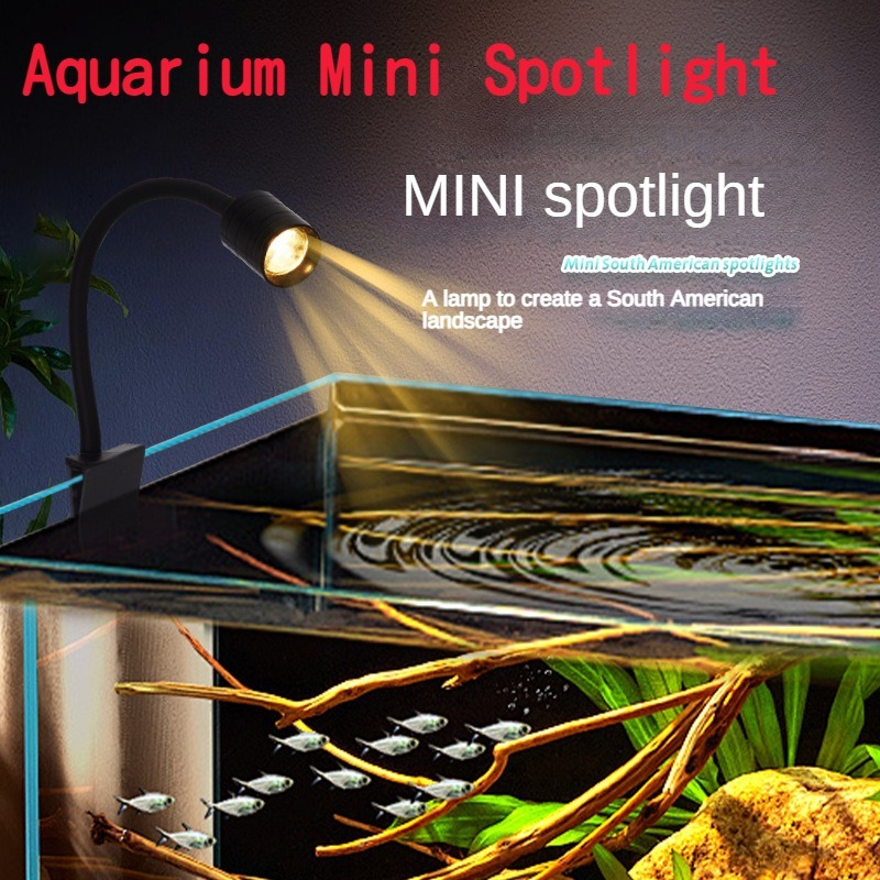 Aquarium Warm White LED Spotlight Aquarium Light Full Spectrum COB Fish ...