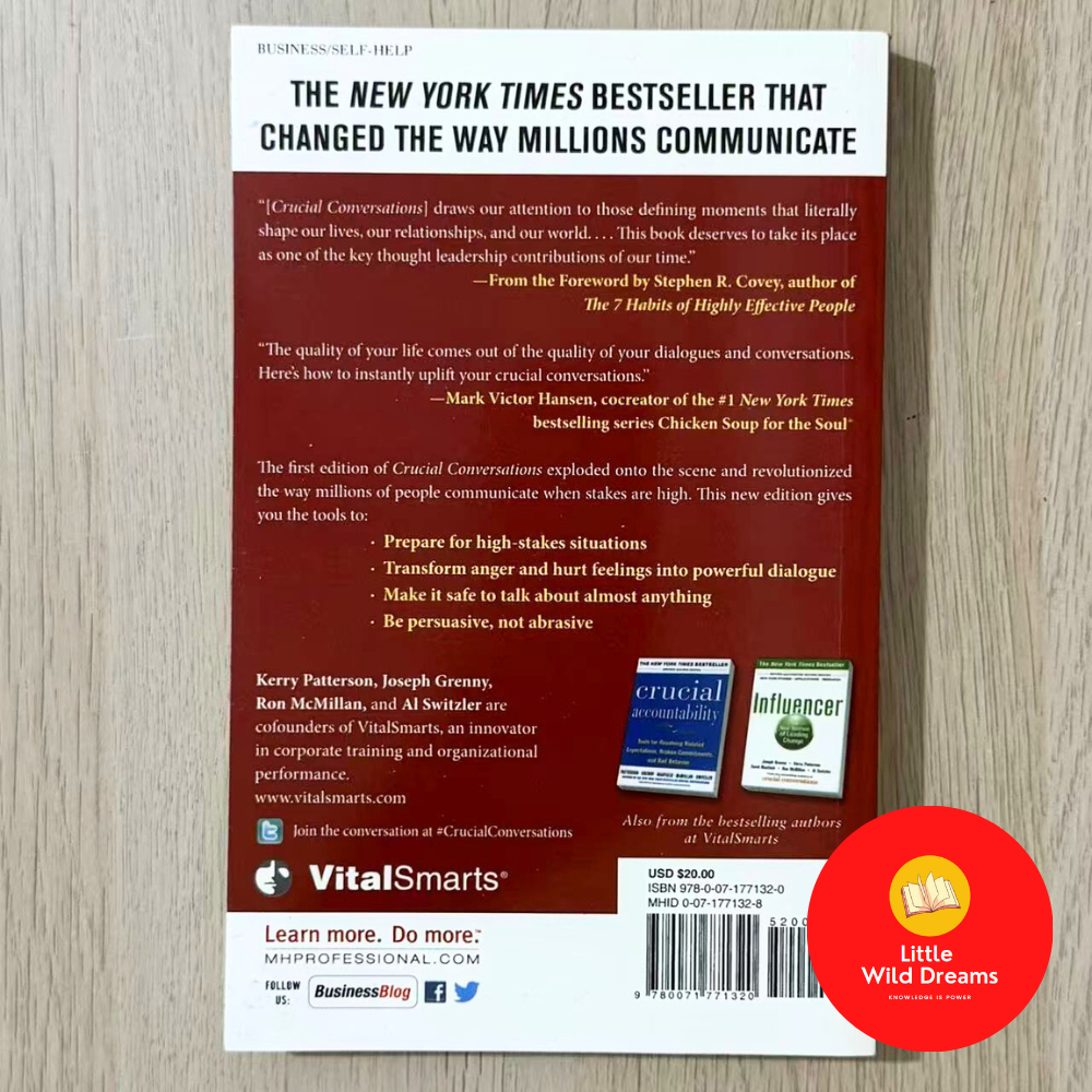 English Book : Crucial Conversations: Tools for Talking By Kerry ...