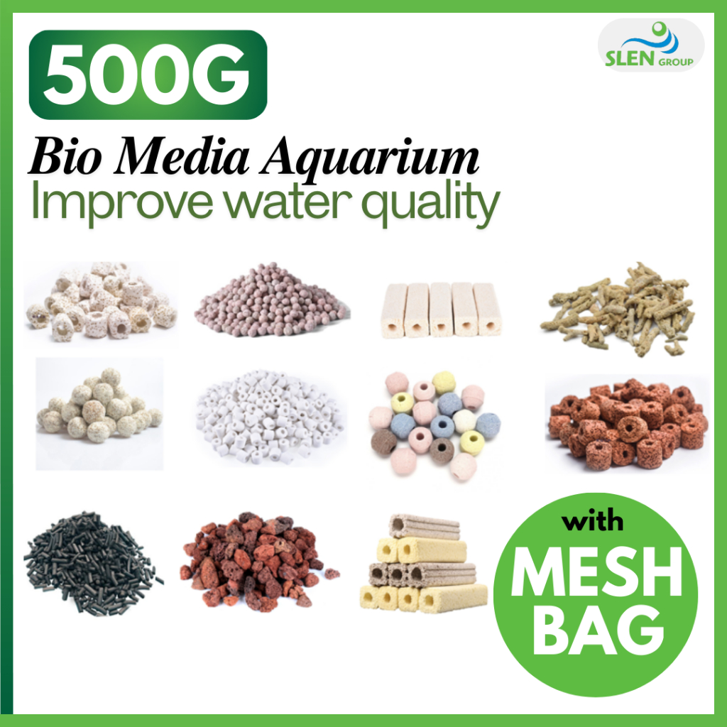 SLEN 500g Aquarium Bio Media Bacteria Filter Nitrifying Coral Bio Ring ...