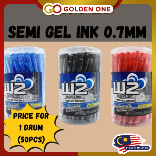 【1DRUM=25PCS ! ! !】 G'SOFT W2 0.5MM/0.7MM Semi Gel Ink Retractable ...
