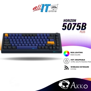Akko Horizon 5075B Plus SP Wireless Mechanical Gaming Keyboard with PBT Side Keycaps, RGB, Custom-Knob