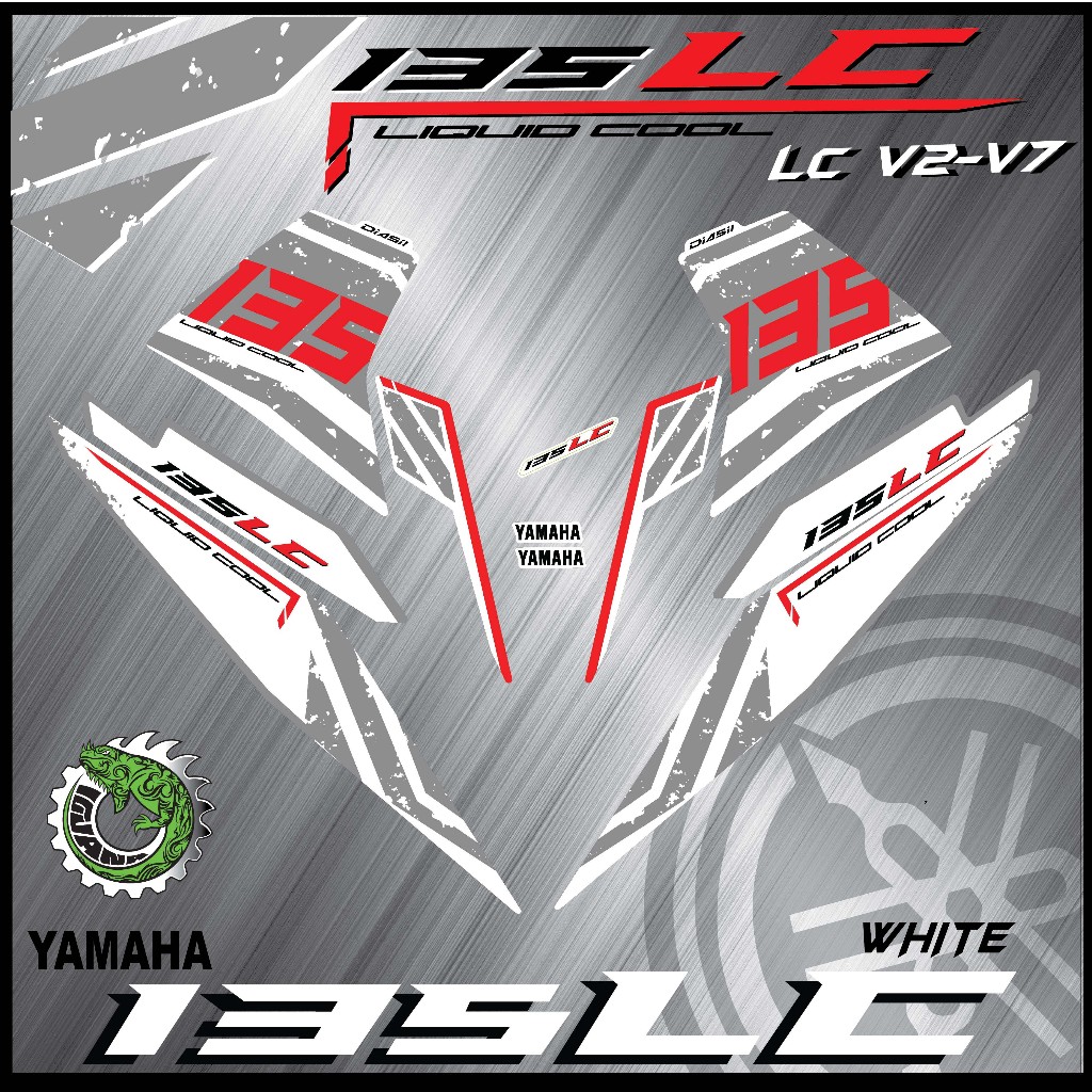 STRIPE MOTOR Yamaha LC V2-V7 2024 CUSTOM STRIPE DESIGN (A-grade) BODY ...