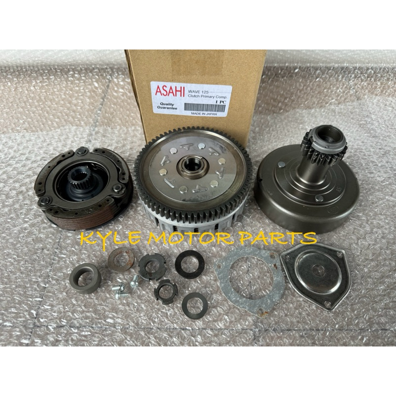 WAVE125 CLUTCH AUTO SHOE+GEAR SET+HOUSING COMP ASAHI JAPAN | Shopee ...