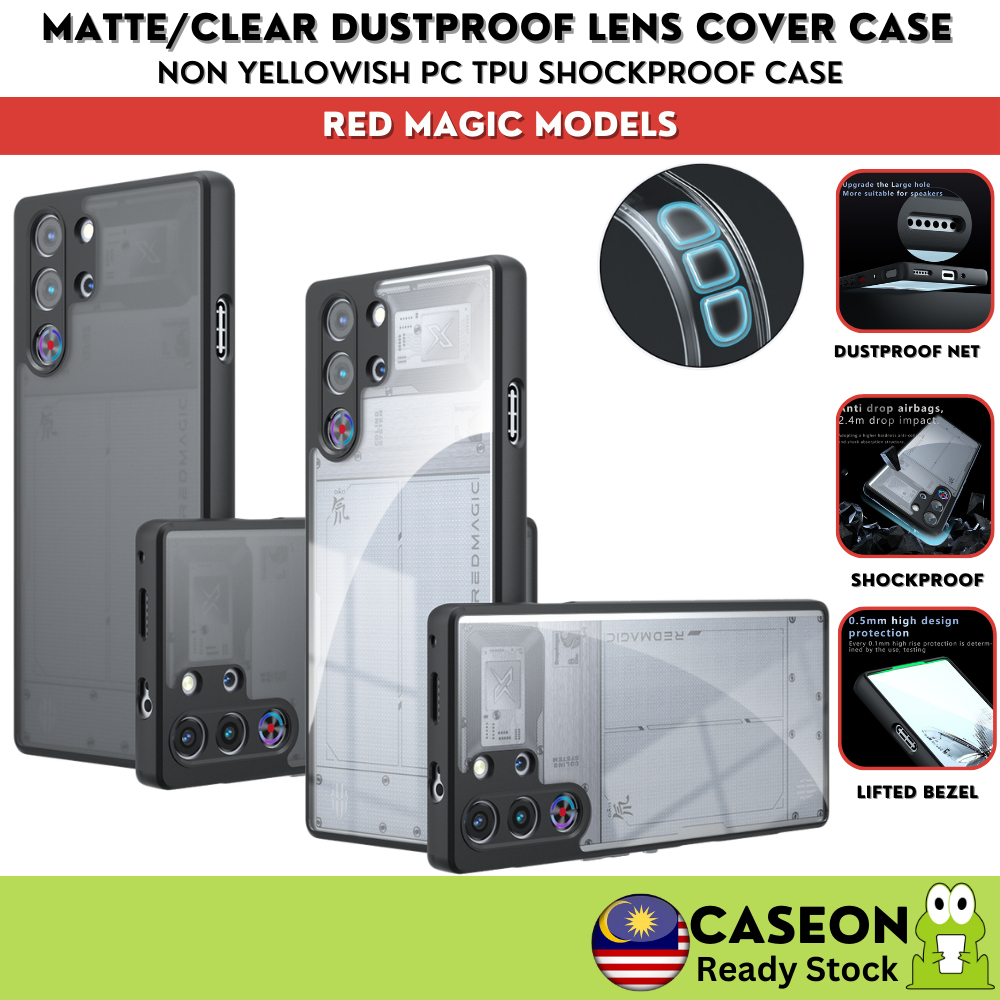 FROSTED Matte / Clear PC TPU Dustproof Phone Case Red Magic 10 9 9S 8 ...