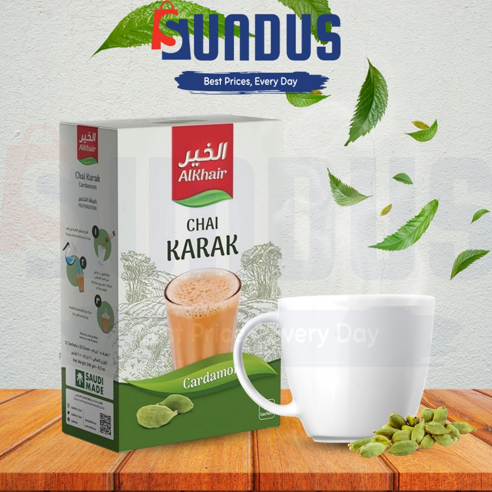 Karak Tea with CARDAMOM 12Sachets* 15Gram , Karak Tea with Ginger 12 ...