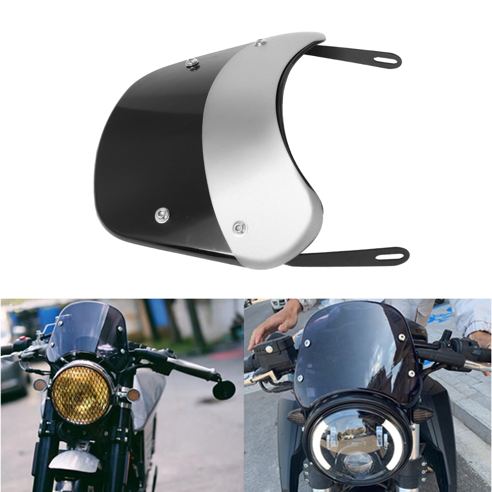 1set Universal Motorcycle Front Windshield Windscreen Wind Deflector ...