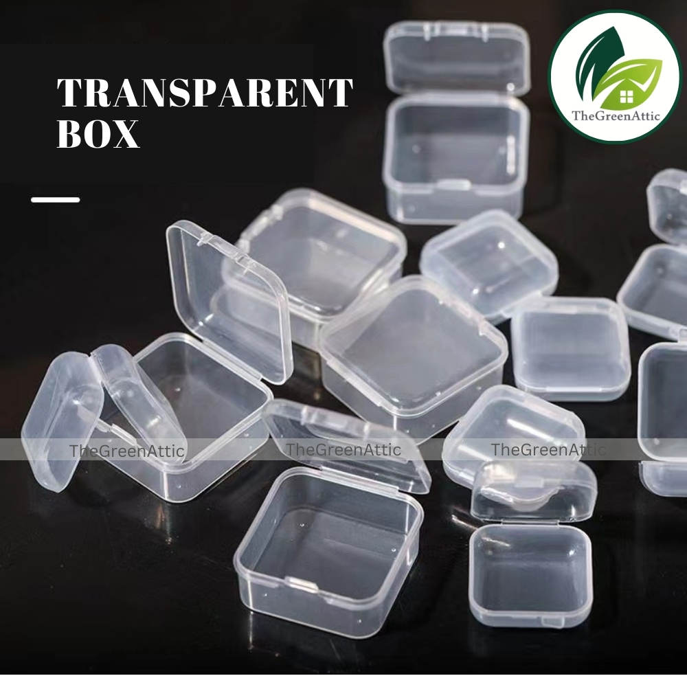 TheGreenAttic 1pcs transparent plastic small box small square box ...