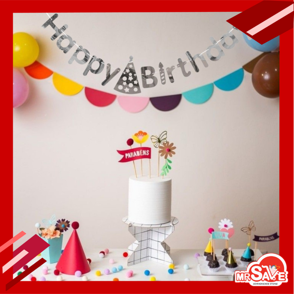 [MRSAVE] DIY Happy Birthday Alphabet Banner Backdrop Home Party ...