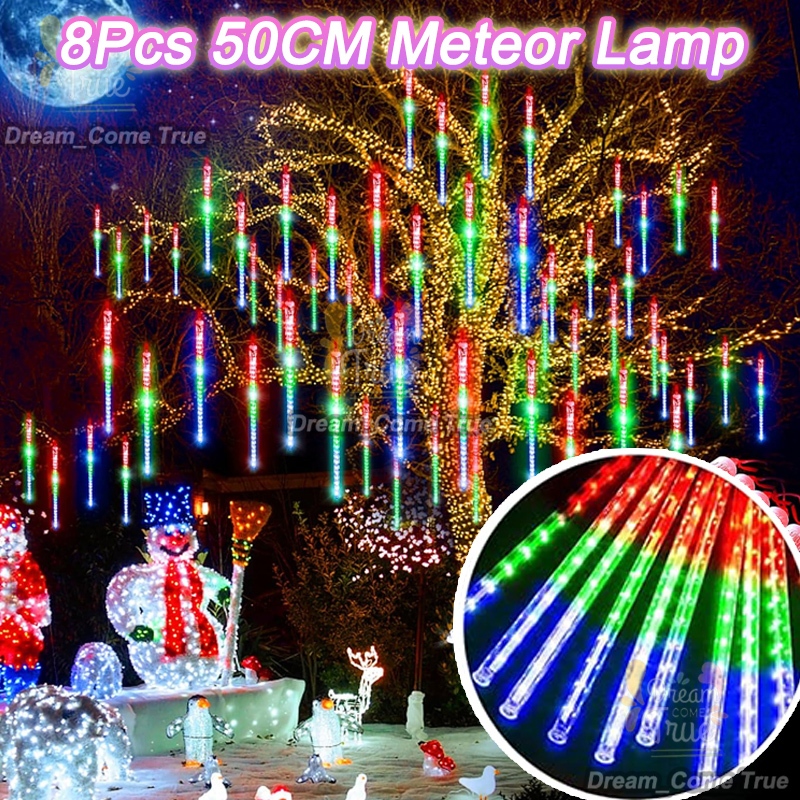 LED Meteor Light Lampu raya 3.5M 50CM Rain Light Outdoor Waterproof ...