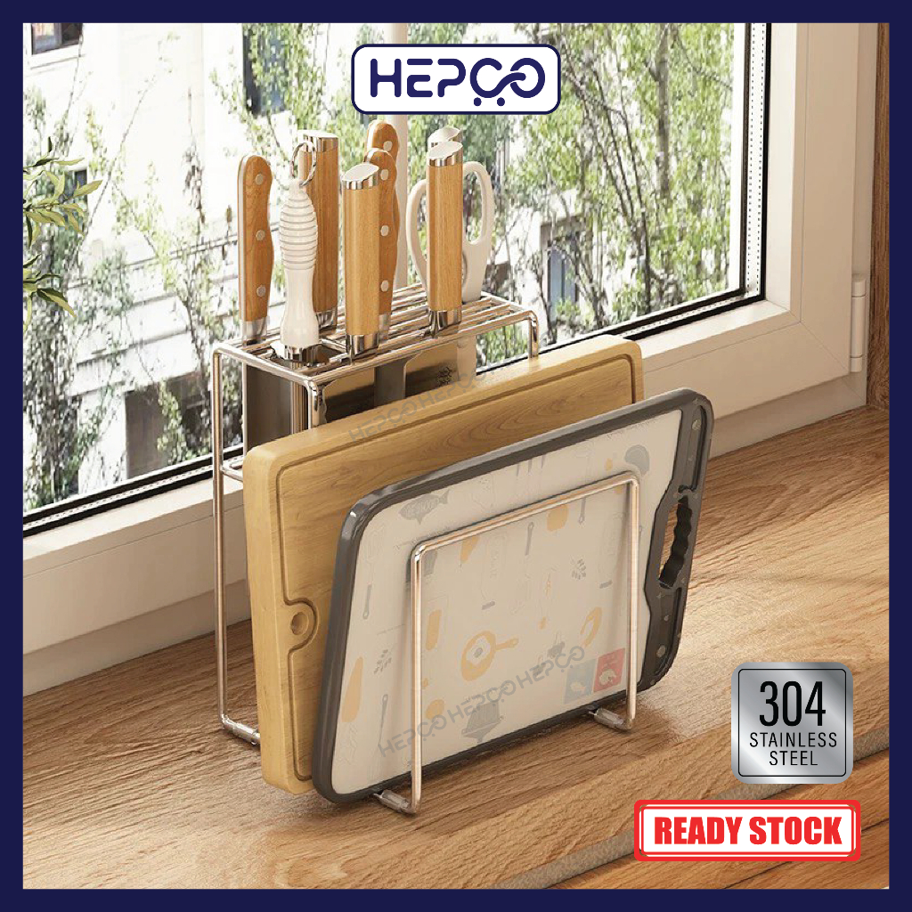 Kitchen Multifunctional Storage Rack 304 Stainless Steel Knife Holder ...