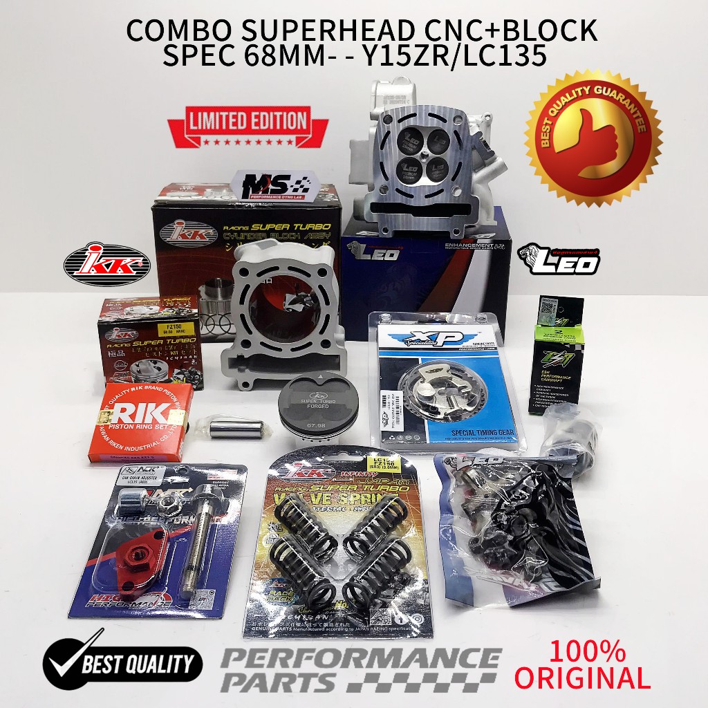 COMBO IKK SUPERHEAD+BLOCK (LEO/IKK) SPEC 68MM Y15ZR/LC135 (LIMITED SET ...